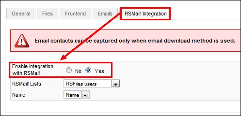 RSFiles! - RSMail! integration